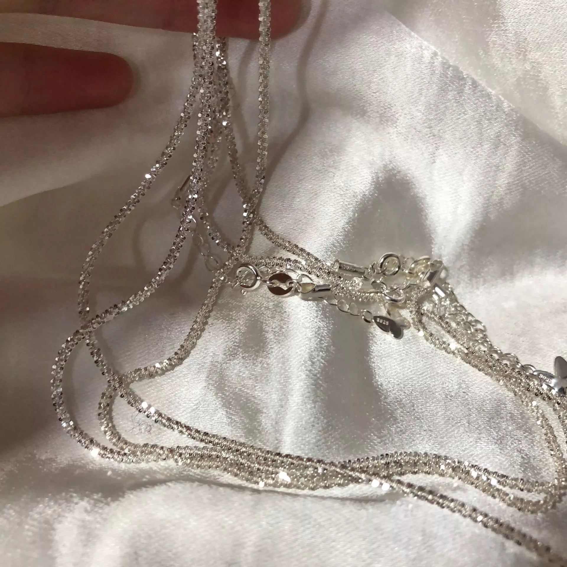 Eden Flash Chain Necklace / 925 Silver Plated - Nina Kane Jewellery