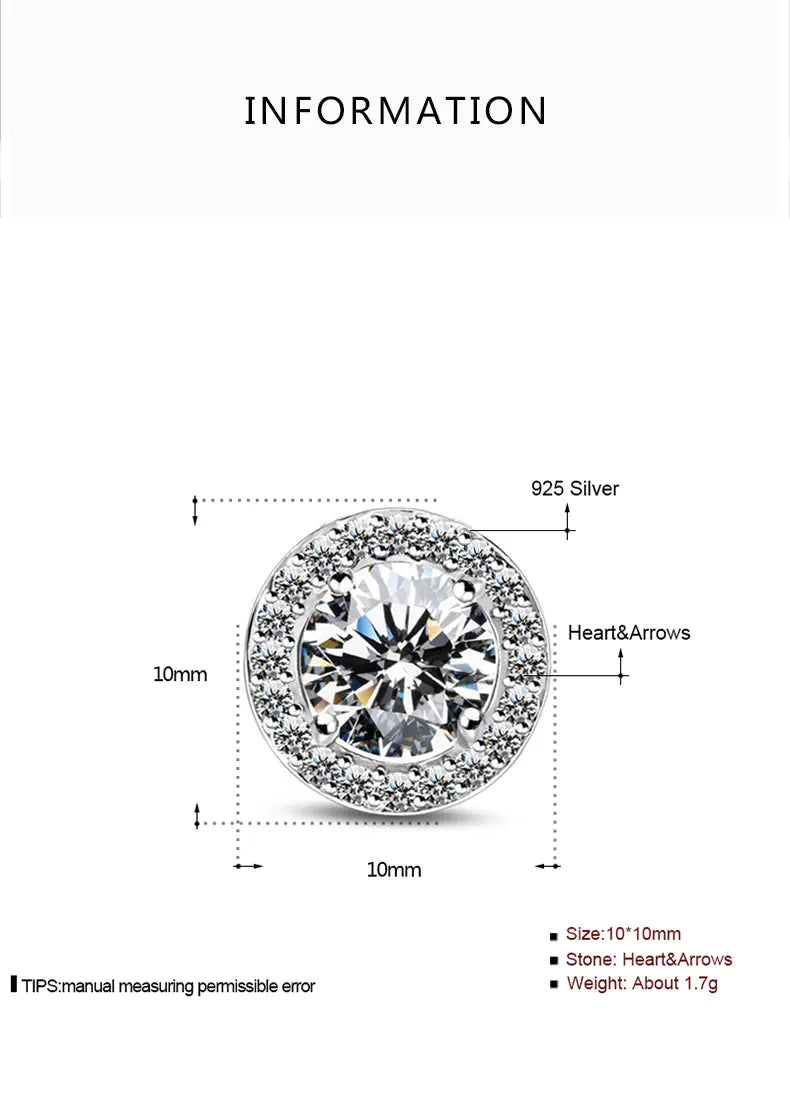 Celeste Classic Diamond Necklace / 925 Sterling Silver - Nina Kane Jewellery