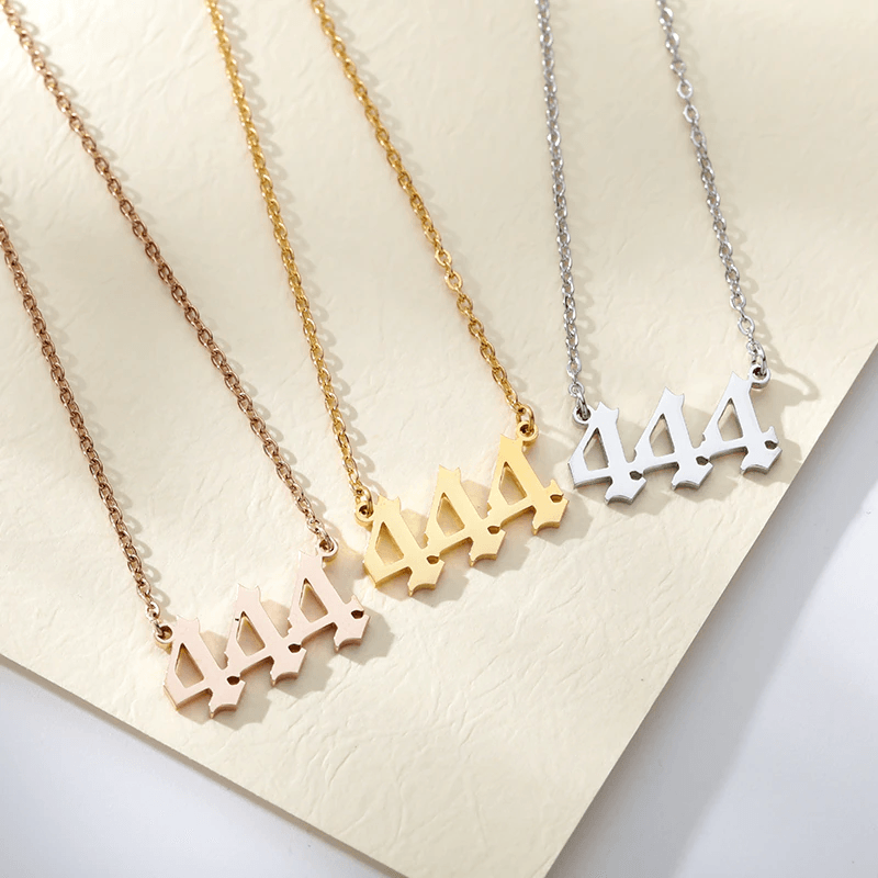 Angel Number Chain Necklaces / Stainless Steel - Nina Kane Jewellery