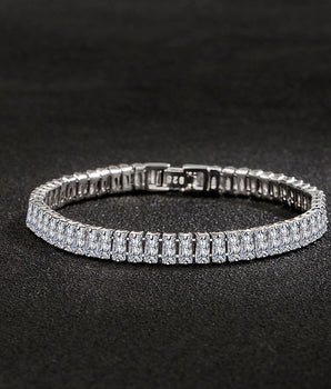 Gigi Luxury Crystal Tennis Bracelet / 925 Sterling Silver - Nina Kane Jewellery