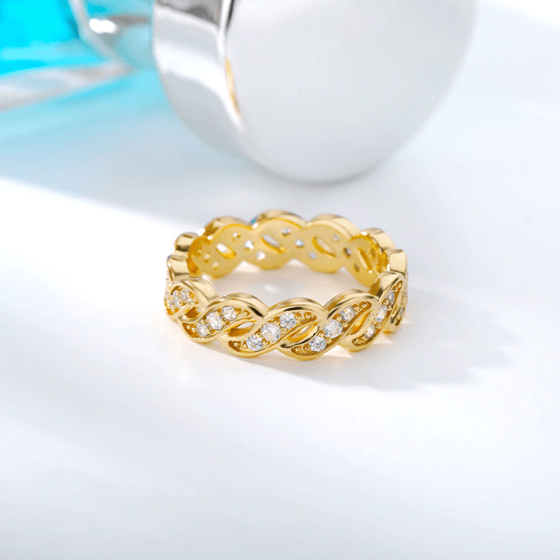 Petra Twisted Ribbon Rings / Stainless Steel - Nina Kane Jewellery