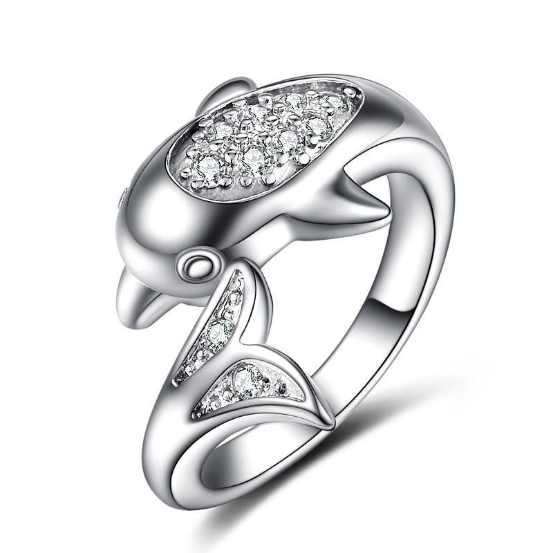Irina Dolphin Adjustable Ring / 925 Sterling Silver - Nina Kane Jewellery