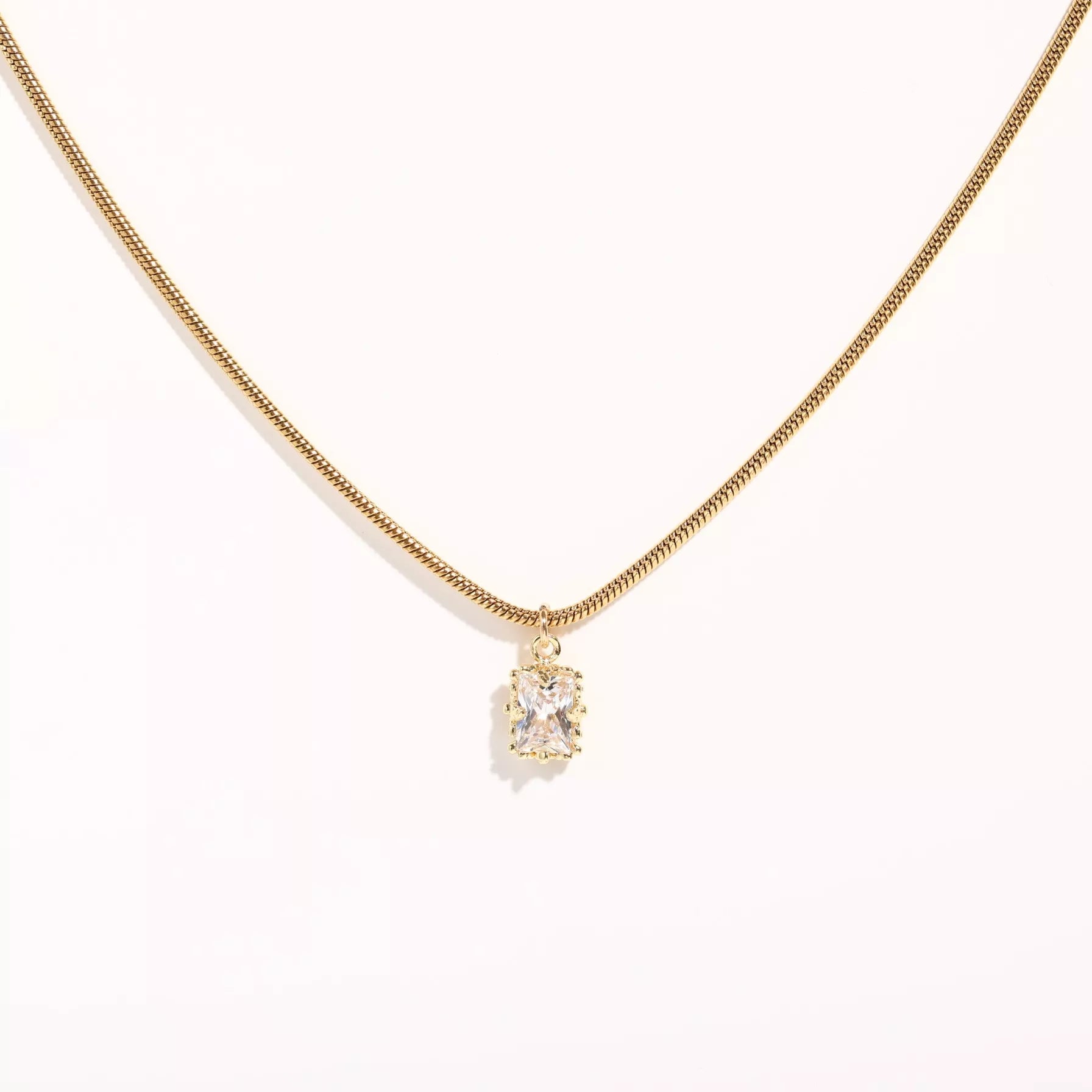 Savannah Zircon Diamond Necklace / Stainless Steel - Nina Kane Jewellery
