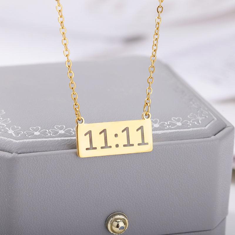 Angel Number 11:11 Necklace / Stainless Steel - Nina Kane Jewellery