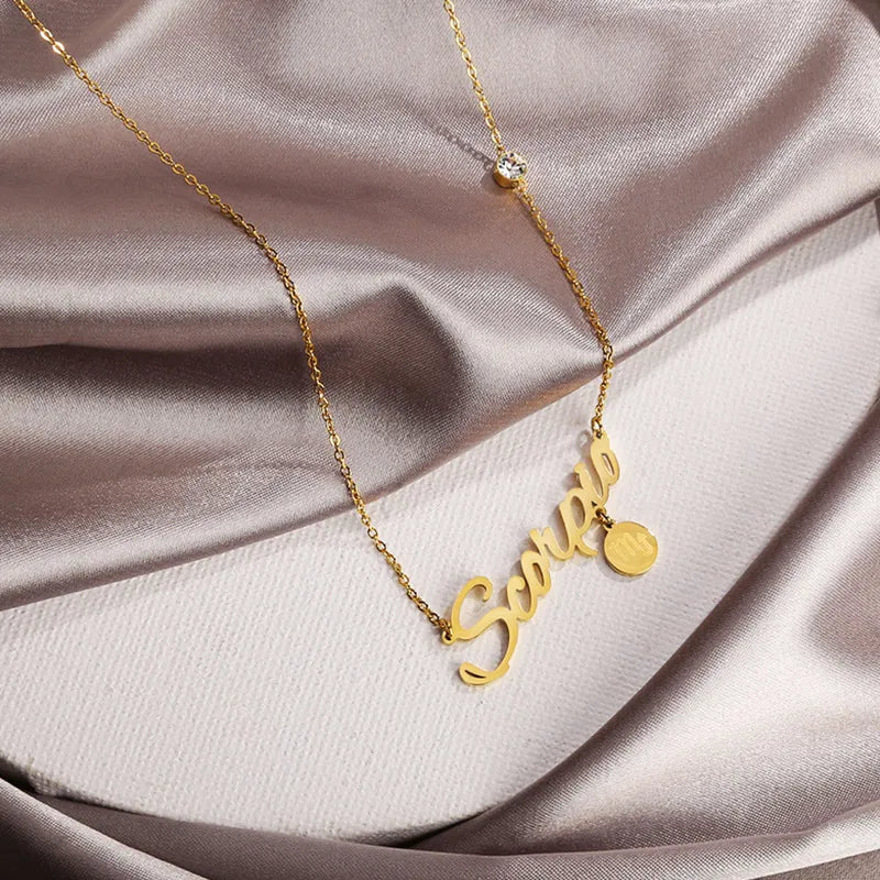 Layla Horoscope Sign Pendants / 14K Gold Plated - Nina Kane Jewellery
