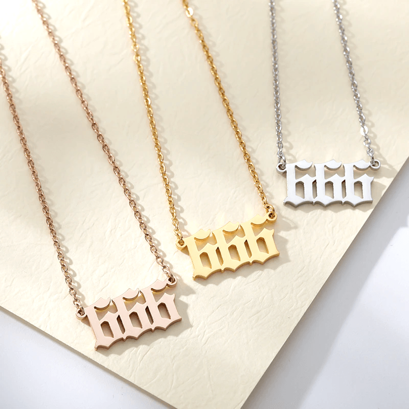 Angel Number Chain Necklaces / Stainless Steel - Nina Kane Jewellery