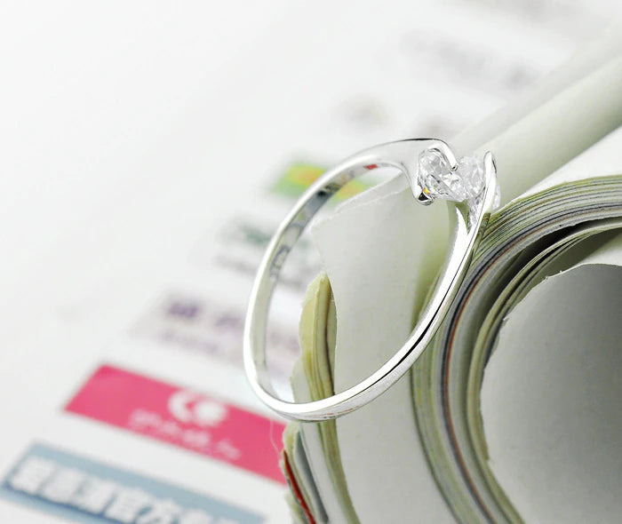 Evelyn Double Stone Ring / 925 Sterling Silver - Nina Kane Jewellery