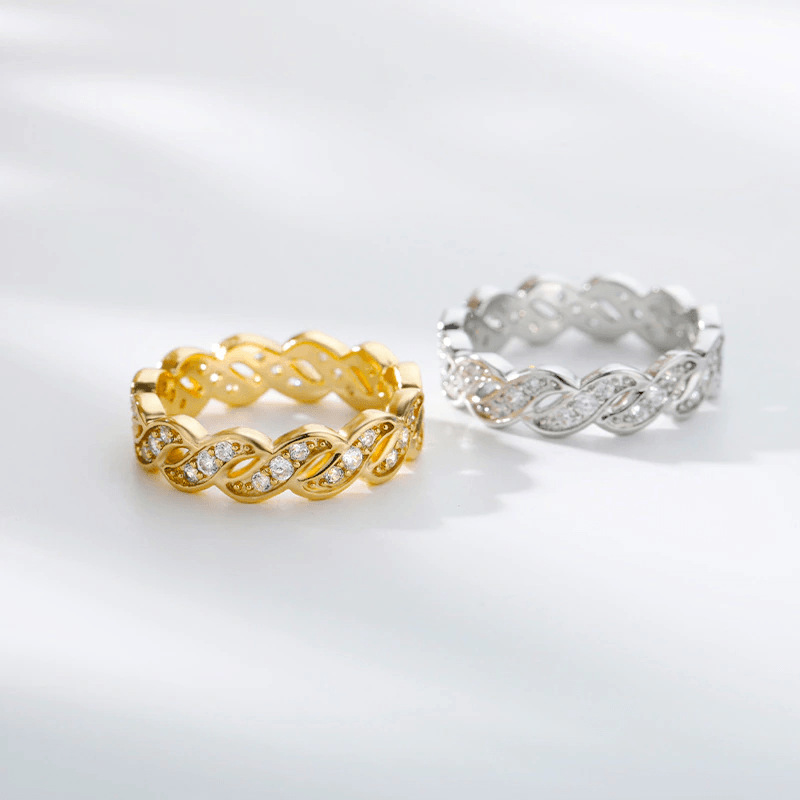 Petra Twisted Ribbon Rings / Stainless Steel - Nina Kane Jewellery