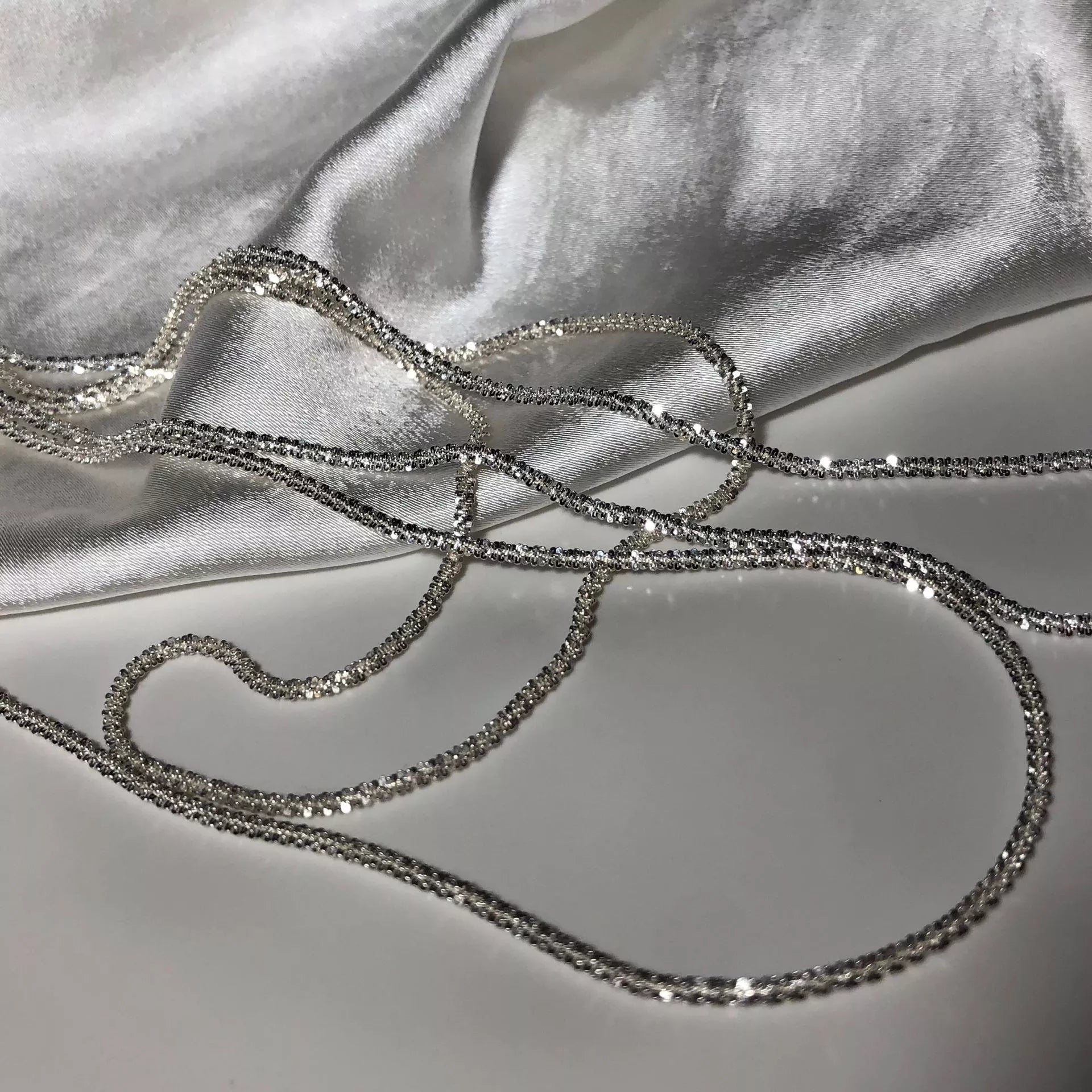 Eden Flash Chain Necklace / 925 Silver Plated - Nina Kane Jewellery
