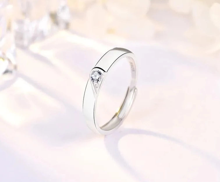 The Heartbeat Promise Couple Rings / 925 Sterling Silver - Nina Kane Jewellery