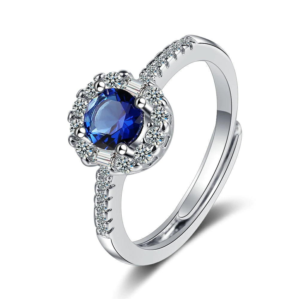 Bianca Royal Sapphire Ring / 925 Sterling Silver - Nina Kane Jewellery