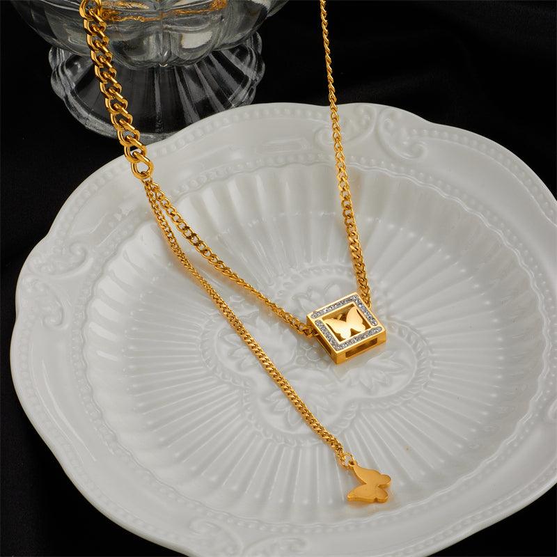 Gabriella Butterfly Pendant / Stainless Steel - Nina Kane Jewellery