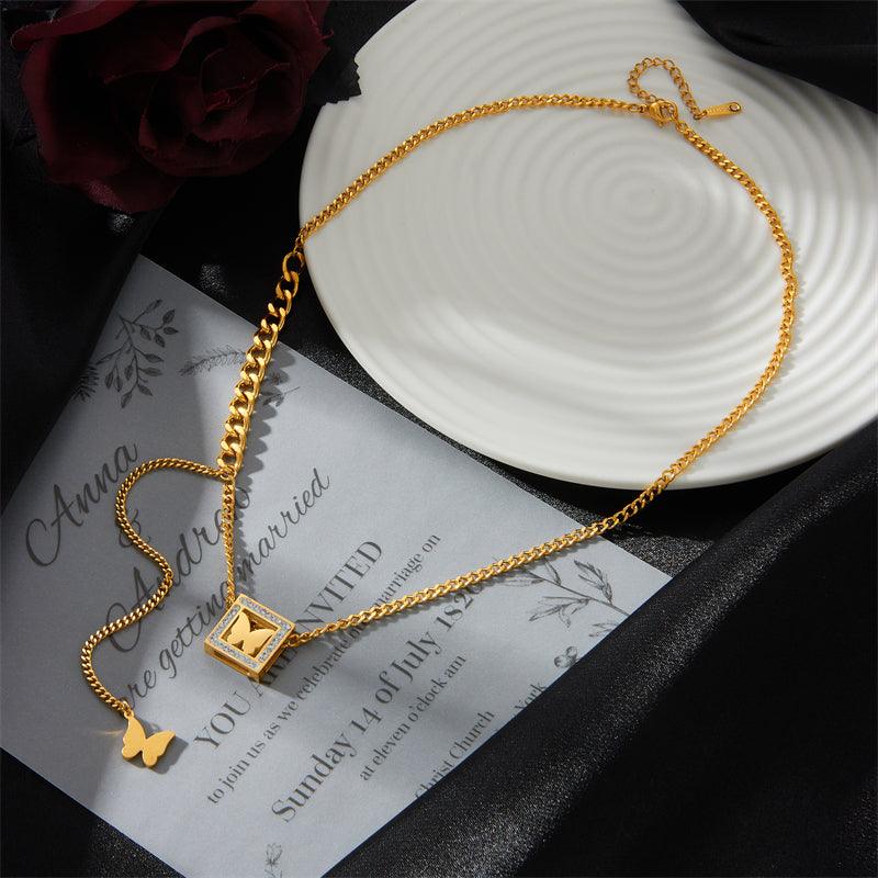 Gabriella Butterfly Pendant / Stainless Steel - Nina Kane Jewellery