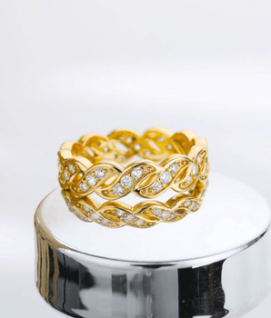 Petra Twisted Ribbon Rings / Stainless Steel - Nina Kane Jewellery