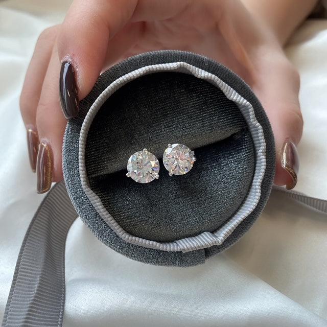 Sadie Zircon Diamond Earrings / 925 Sterling Silver - Nina Kane Jewellery