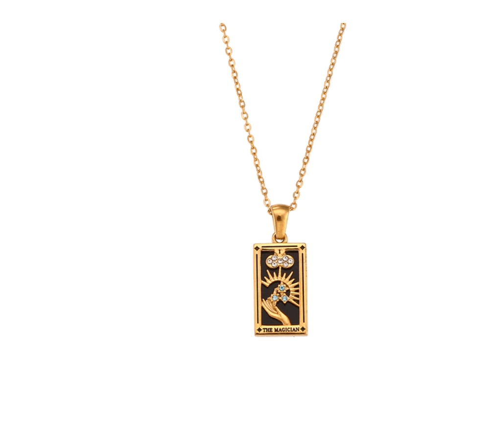 Evangeline Tarot Card Pendants / Stainless Steel - Nina Kane Jewellery