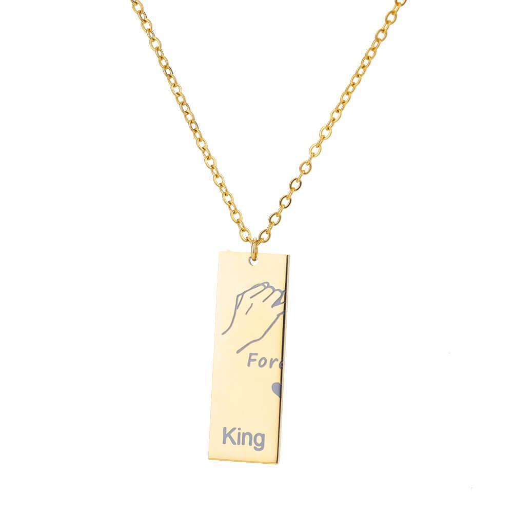 The King & Queen Couples Pendant / 18K Gold Plated - Nina Kane Jewellery
