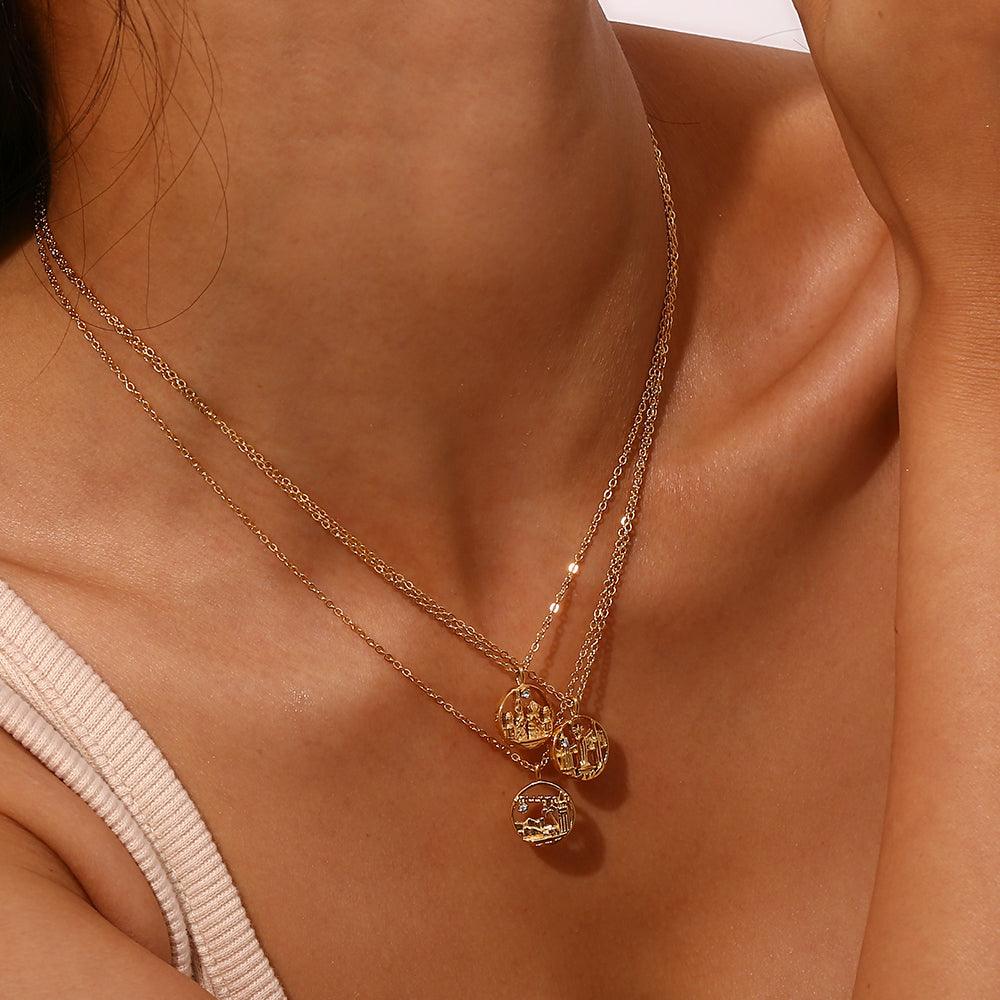 The Famous City's Pendants / 18K Gold Plated - Nina Kane Jewellery