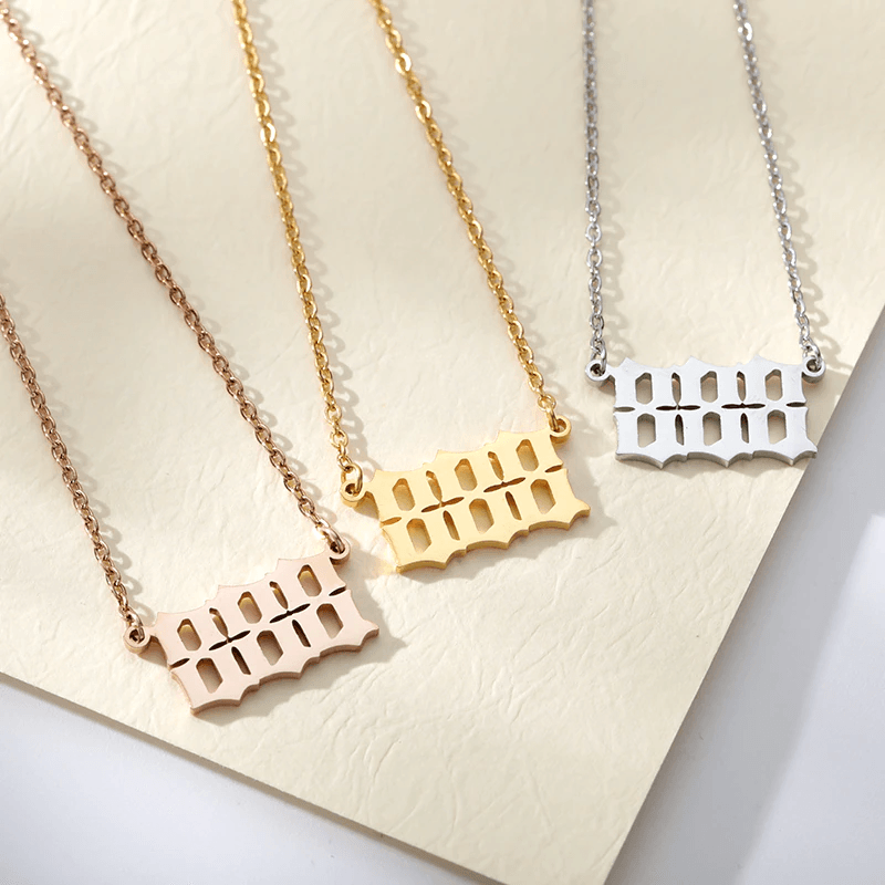 Angel Number Chain Necklaces / Stainless Steel - Nina Kane Jewellery