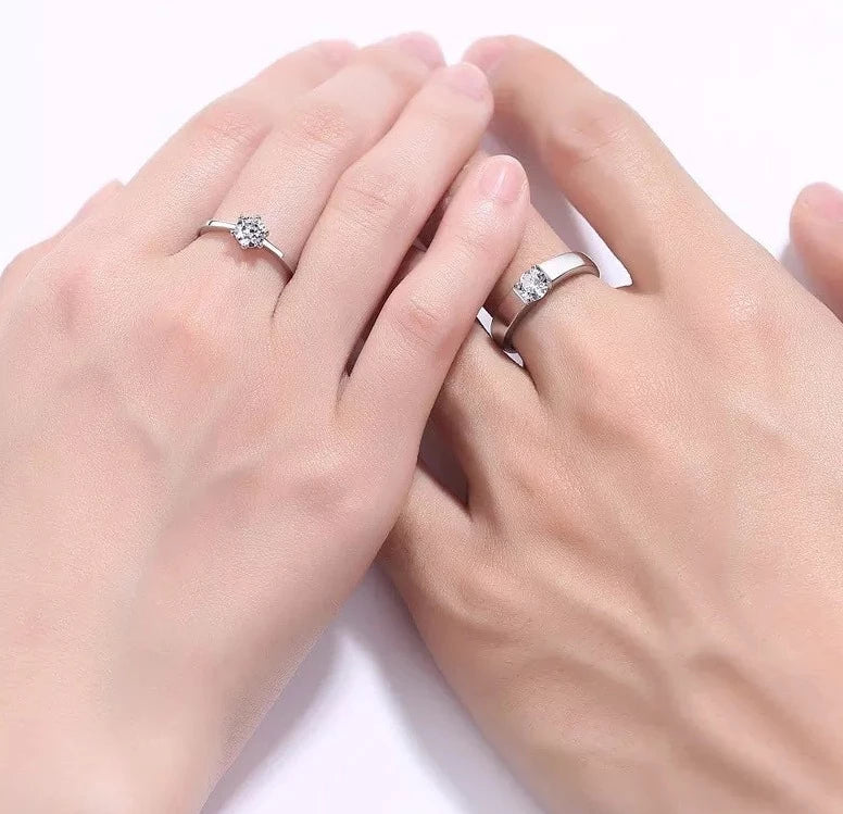 Forever Love Couple Rings / 925 Sterling Silver - Nina Kane Jewellery