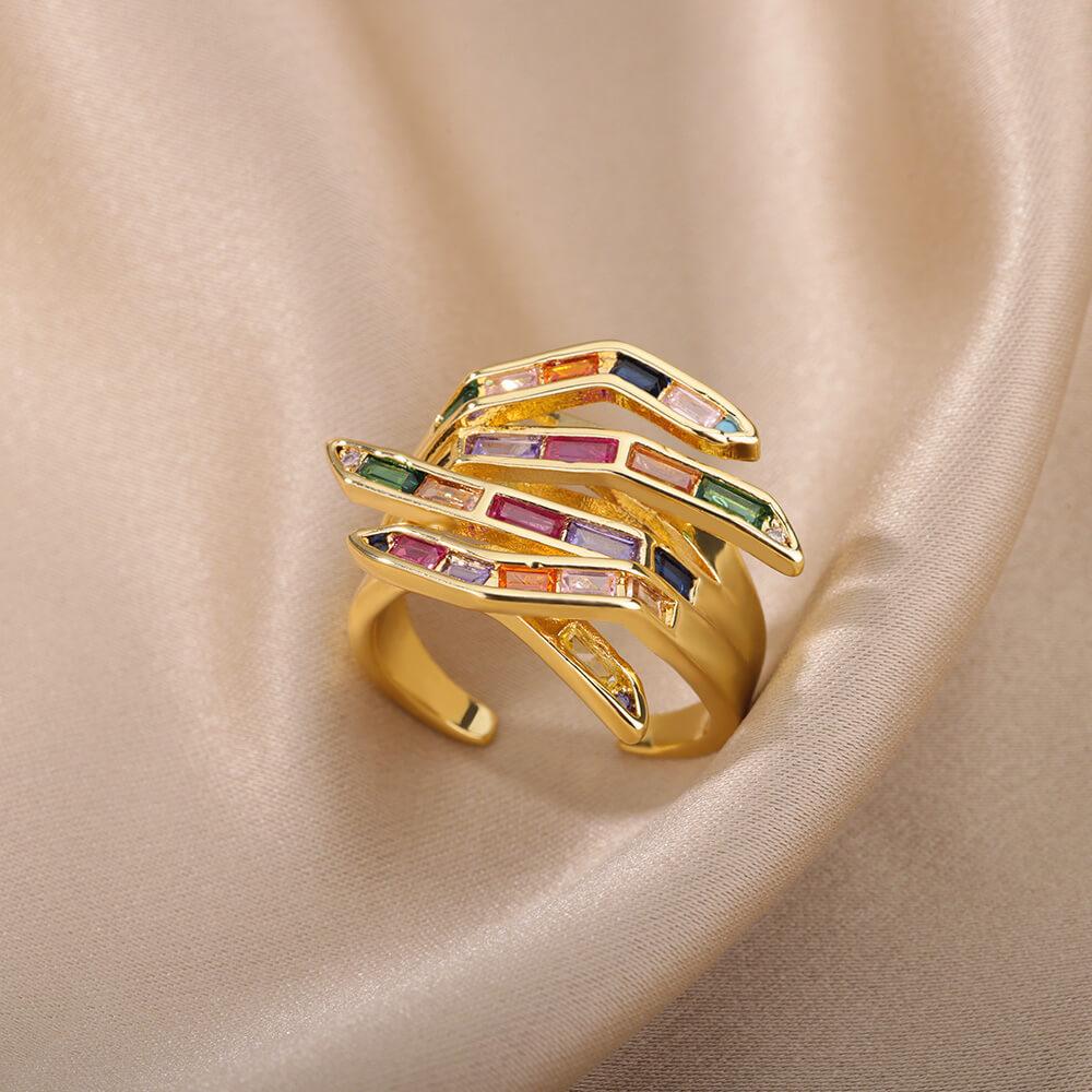Porter Crossed Hands Ring/ Stainless Steel - Nina Kane Jewellery