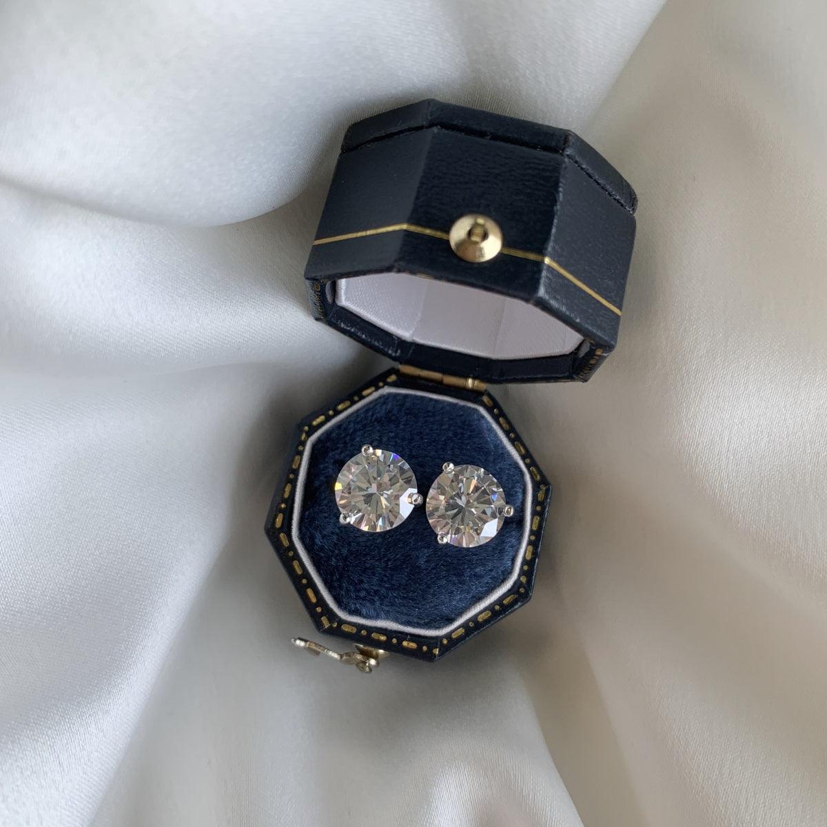 Sadie Zircon Diamond Earrings / 925 Sterling Silver - Nina Kane Jewellery