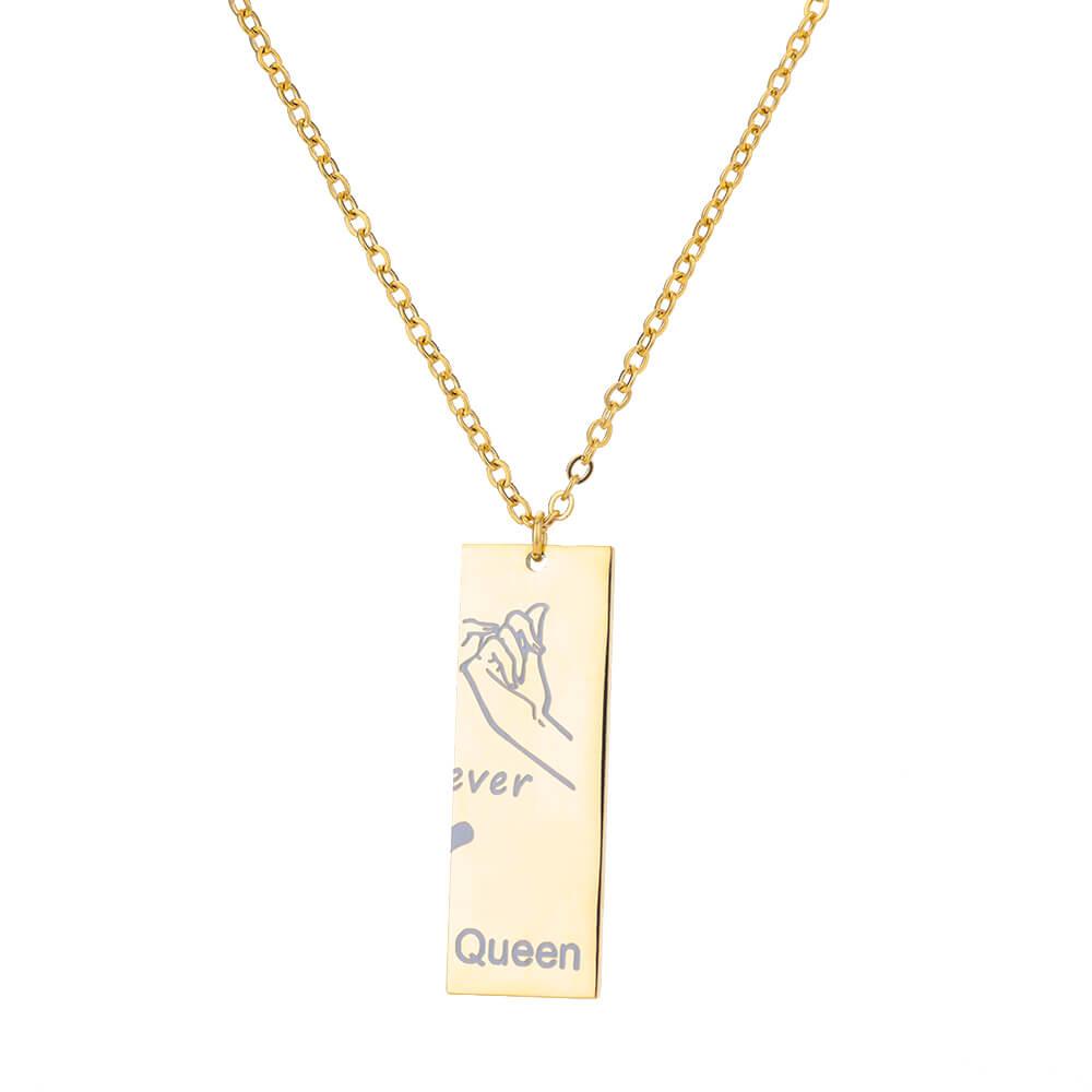 The King & Queen Couples Pendant / 18K Gold Plated - Nina Kane Jewellery
