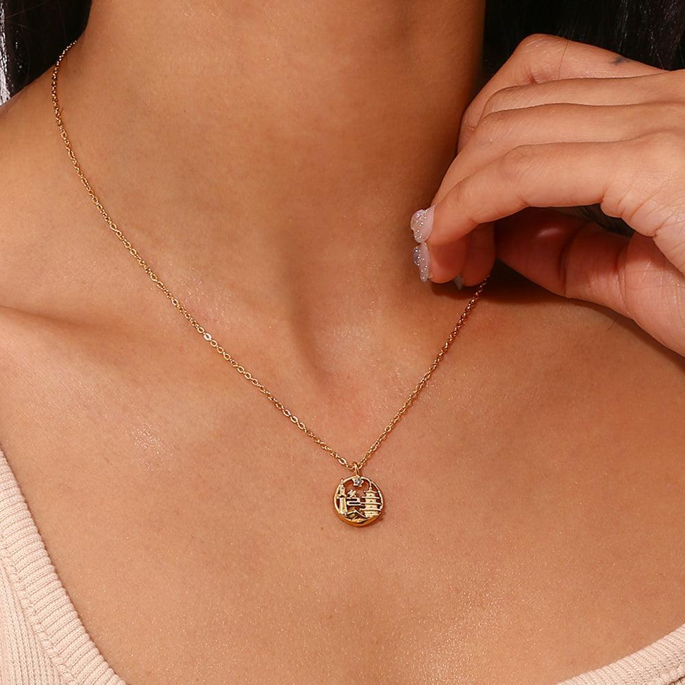 The Famous City's Pendants / 18K Gold Plated - Nina Kane Jewellery