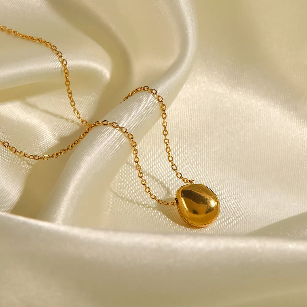 Megan Pearl Gold Necklace / Stainless Steel - Nina Kane Jewellery