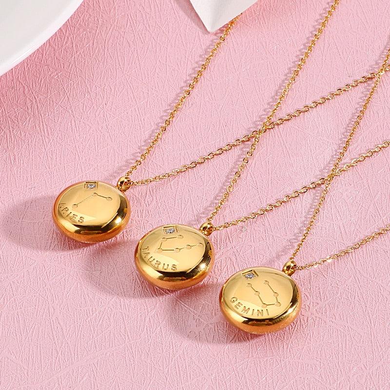 Alegra Constellation Zodiac Pendants / Stainless Steel - Nina Kane Jewellery