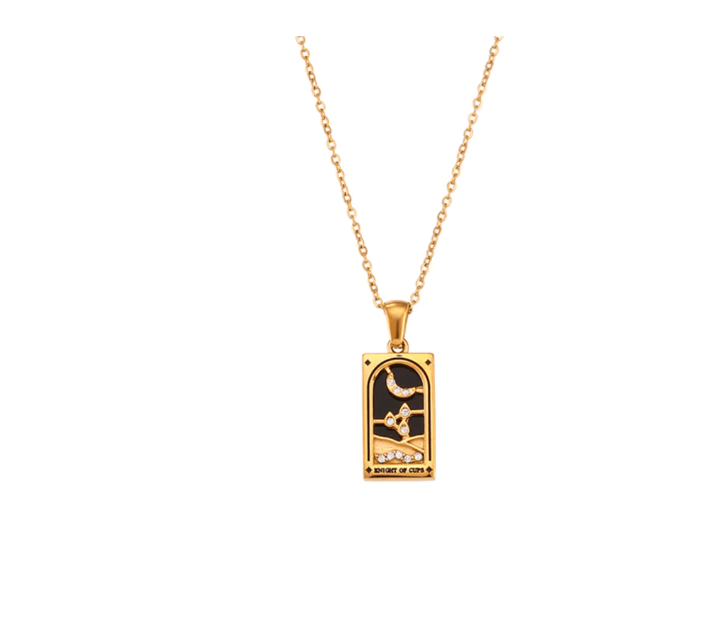 Evangeline Tarot Card Pendants / Stainless Steel - Nina Kane Jewellery