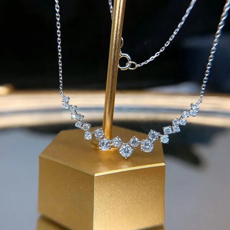 Alessia Zircon Diamond Necklace / Stainless Steel - Nina Kane Jewellery