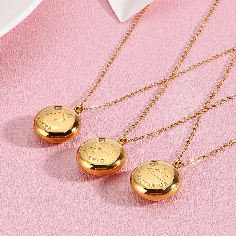 Alegra Constellation Zodiac Pendants / Stainless Steel - Nina Kane Jewellery