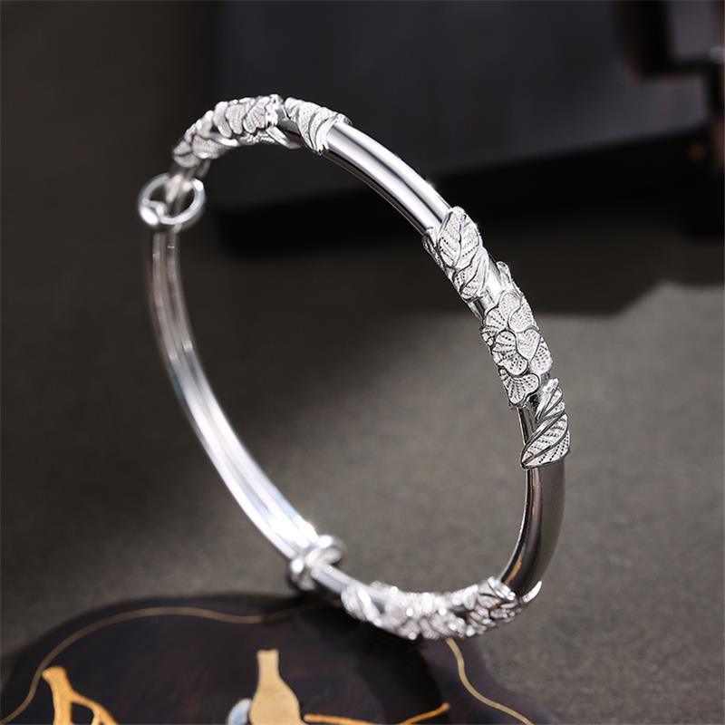 Hermione Inlaid Flower Bracelet / 925 Sterling Silver - Nina Kane Jewellery
