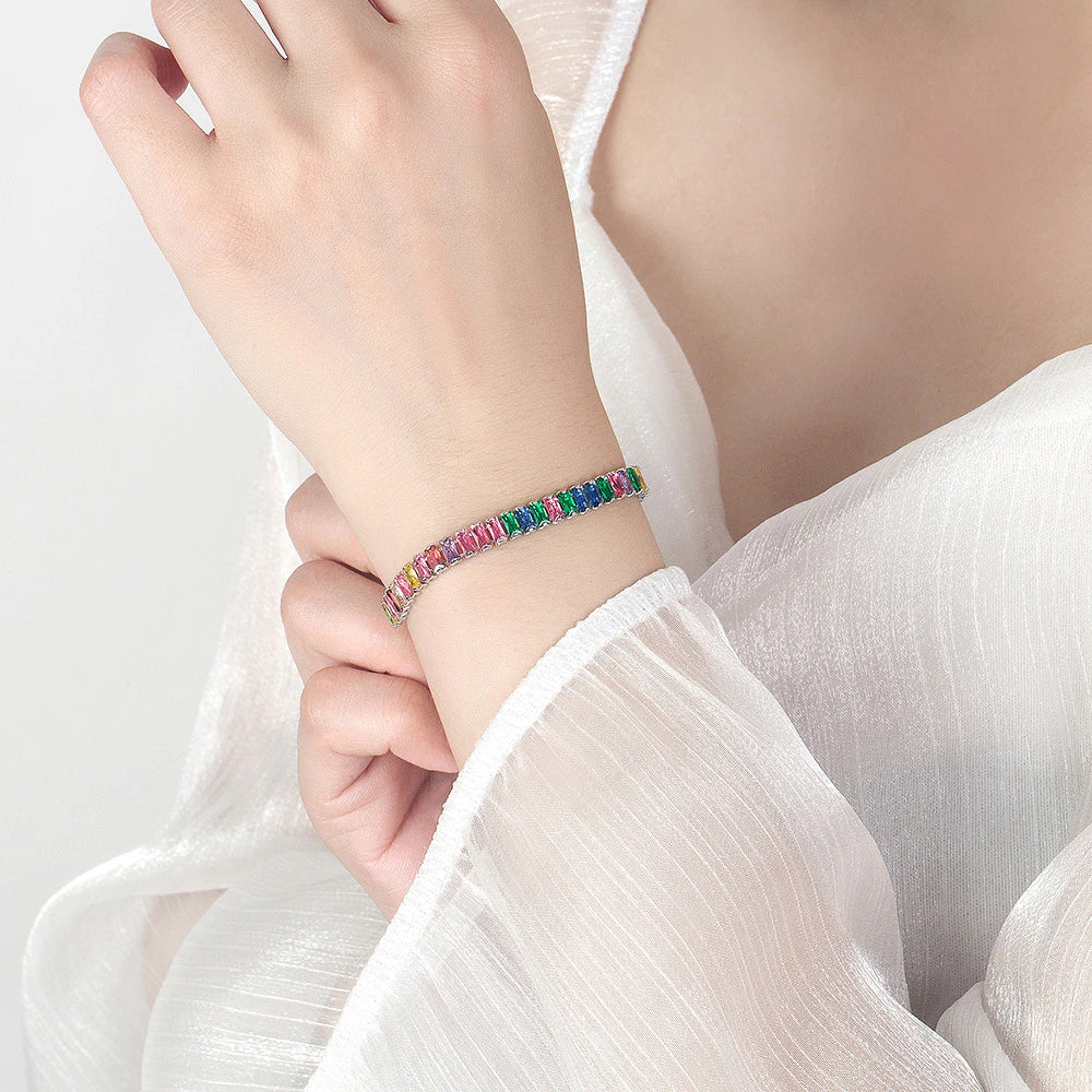 Italia Luxury Tennis Bracelet / 925 Sterling Silver - Nina Kane Jewellery