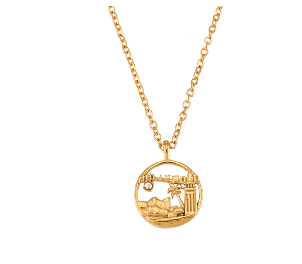 The Famous City's Pendants / 18K Gold Plated - Nina Kane Jewellery