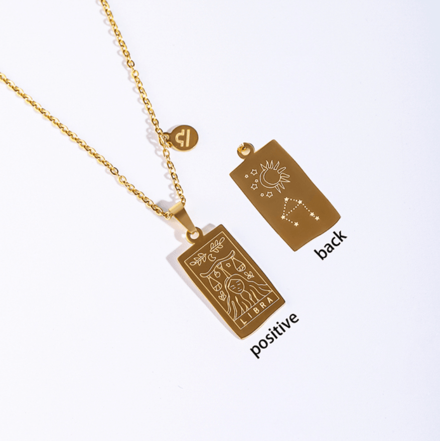 Atlantis Irregular Shape Zodiac Pendants / 18K Gold Plated - Nina Kane Jewellery