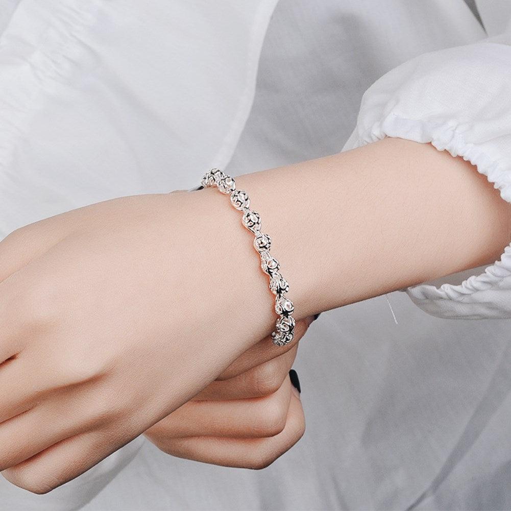 Rosalind Beaded Bracelet / 925 Sterling Silver - Nina Kane Jewellery
