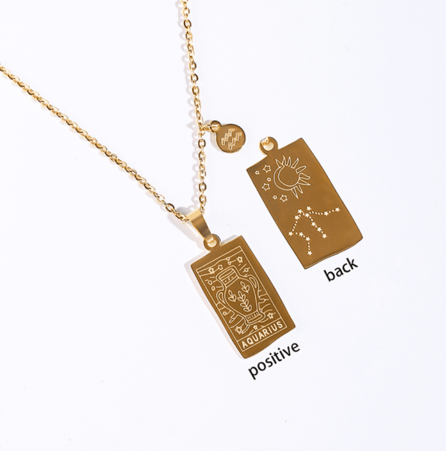 Atlantis Irregular Shape Zodiac Pendants / 18K Gold Plated - Nina Kane Jewellery