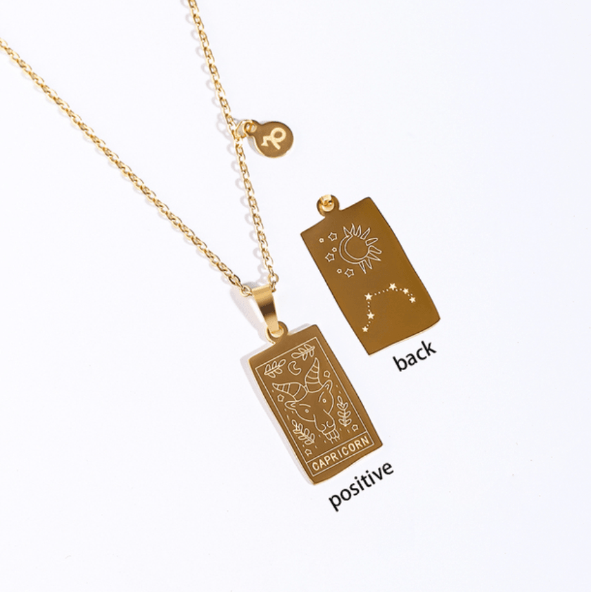 Atlantis Irregular Shape Zodiac Pendants / 18K Gold Plated - Nina Kane Jewellery
