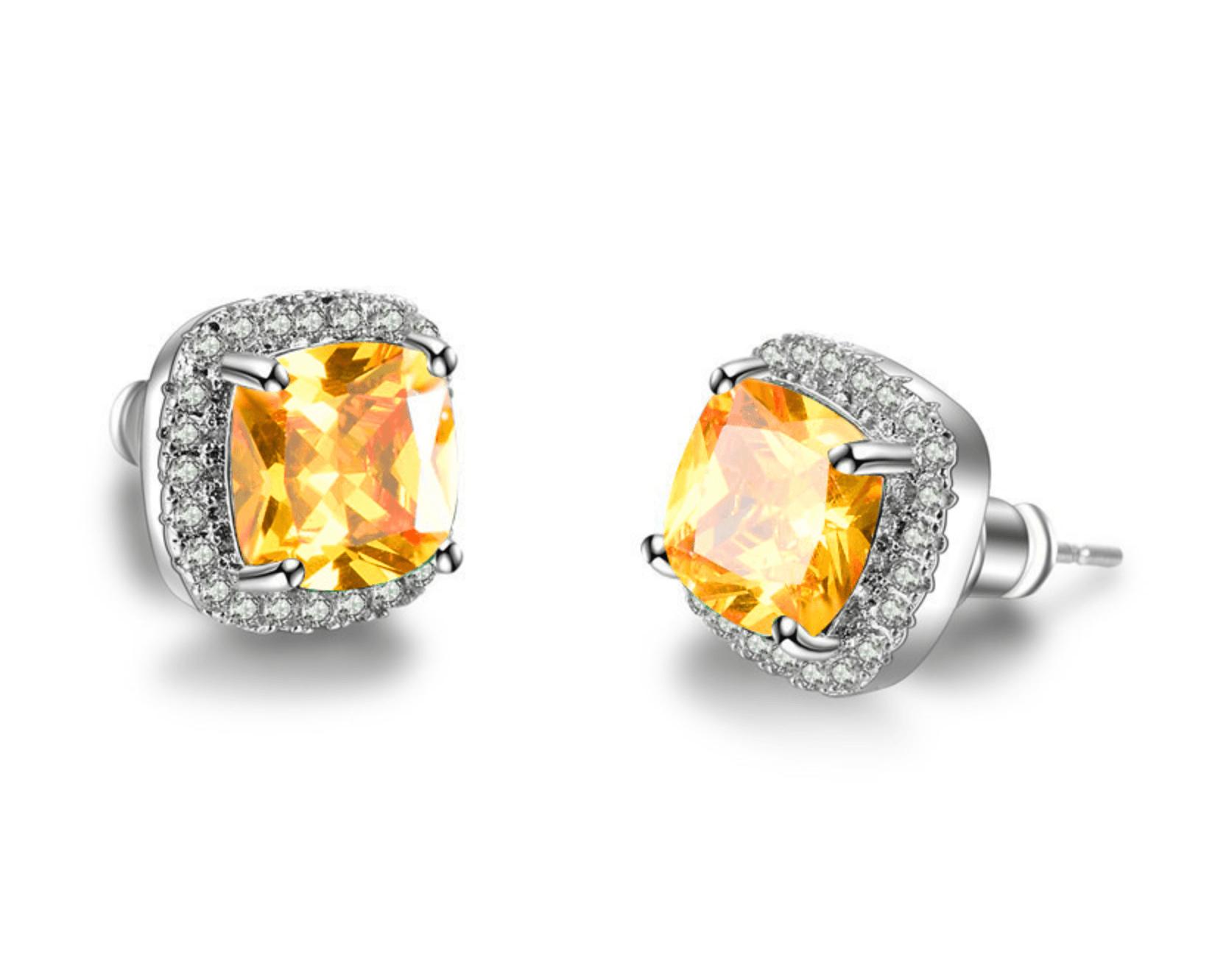 Antoinette Zircon Stud Earrings / Sterling Silver - Nina Kane Jewellery