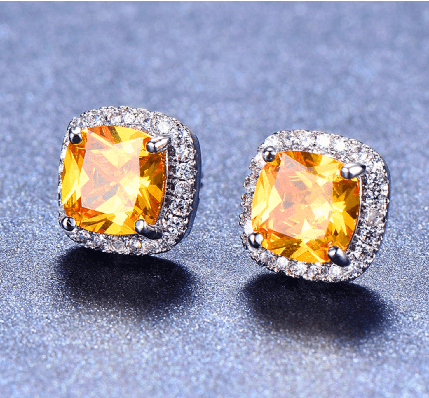 Antoinette Zircon Stud Earrings / Sterling Silver - Nina Kane Jewellery