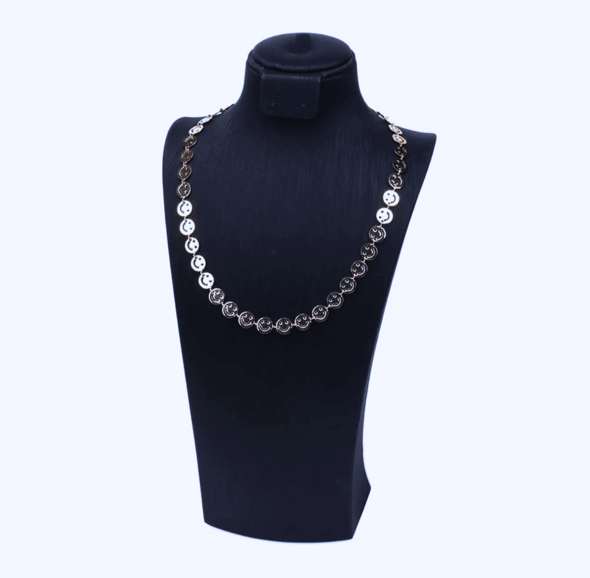 Silver Danika Smiley Face Necklace / Stainless Steel - Nina Kane Jewellery
