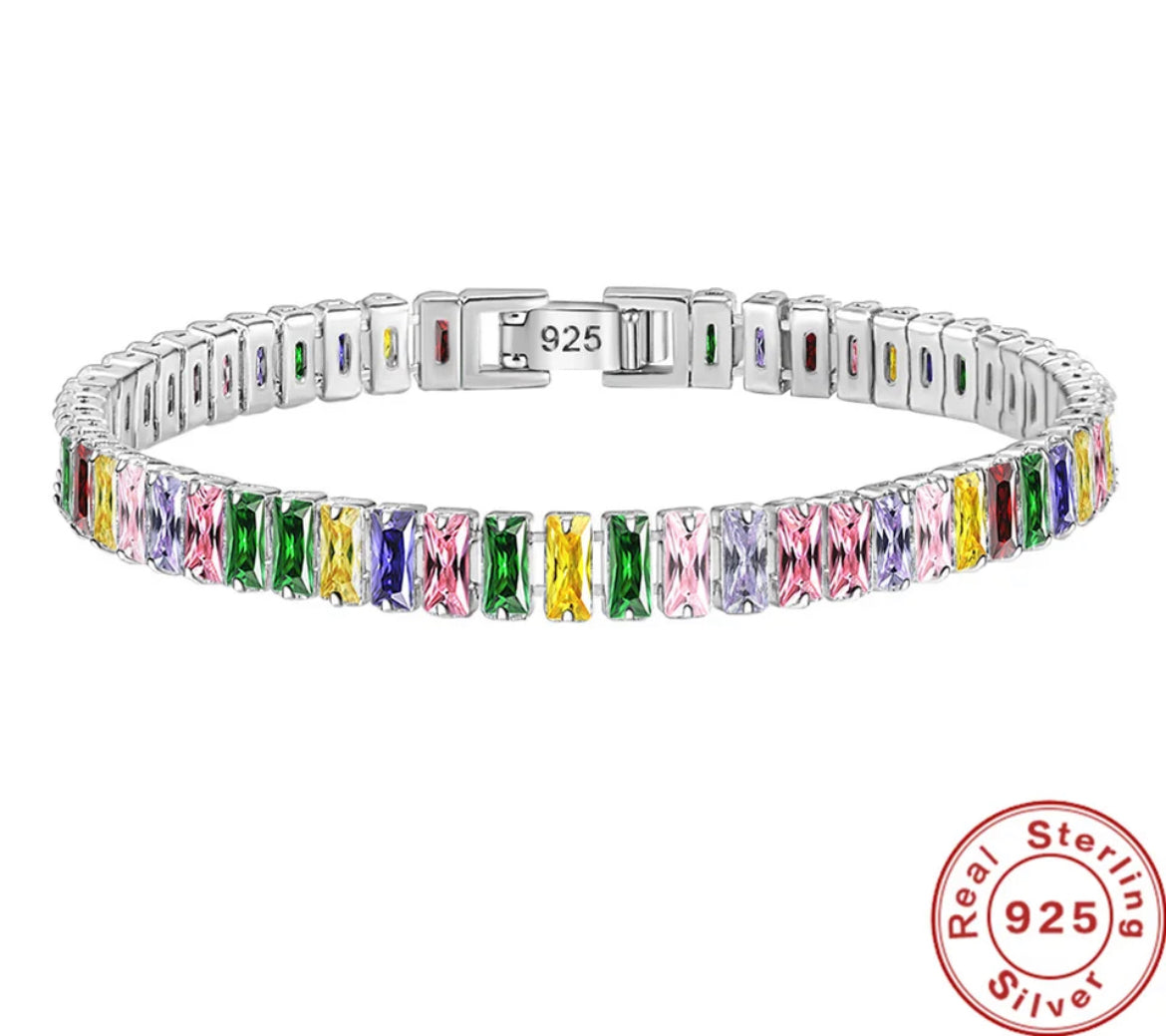 Italia Luxury Tennis Bracelet / 925 Sterling Silver - Nina Kane Jewellery