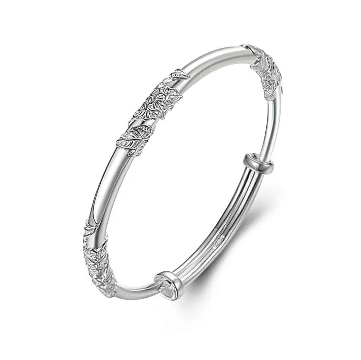 Hermione Inlaid Flower Bracelet / 925 Sterling Silver - Nina Kane Jewellery