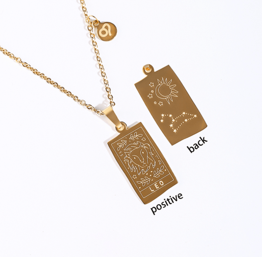 Atlantis Irregular Shape Zodiac Pendants / 18K Gold Plated - Nina Kane Jewellery