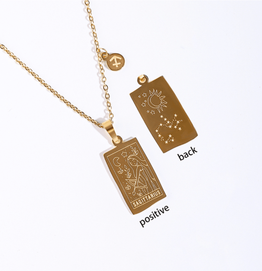 Atlantis Irregular Shape Zodiac Pendants / 18K Gold Plated - Nina Kane Jewellery