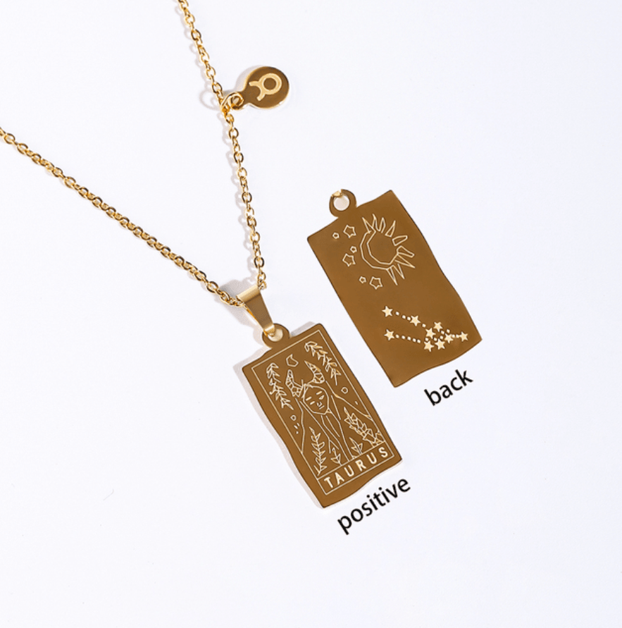 Atlantis Irregular Shape Zodiac Pendants / 18K Gold Plated - Nina Kane Jewellery