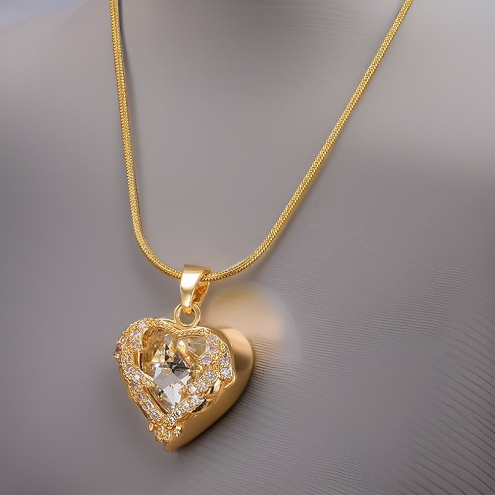 Lizzy Heart Necklaces / Stainless steel - Nina Kane Jewellery