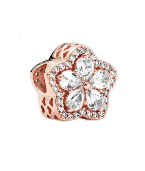The Rose Gold Flower Charm / Alloy - Nina Kane Jewellery